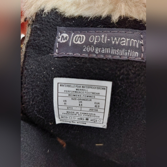 Merrell winterbelle peak insulated size 11 boots - Picture 8 of 13